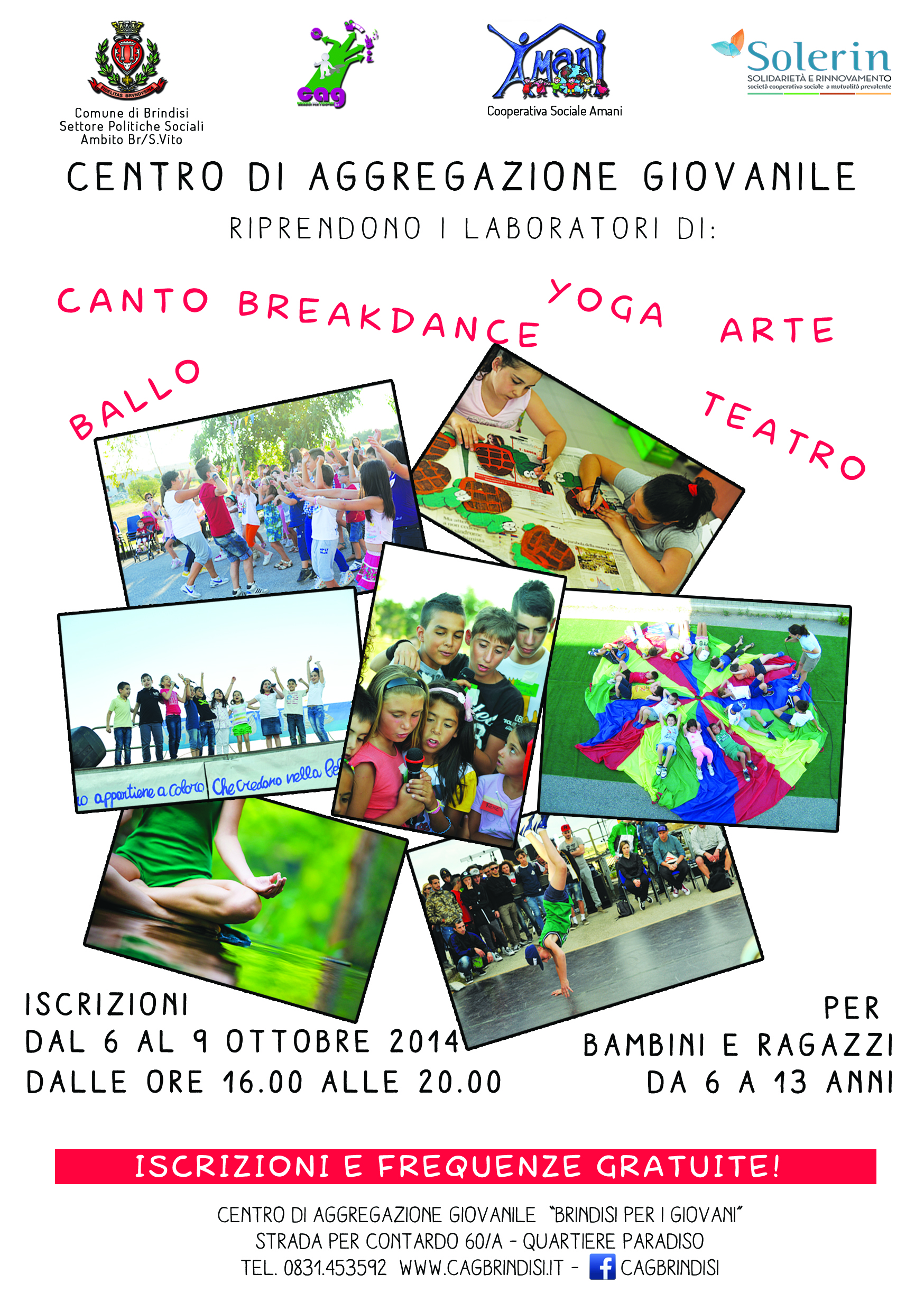 Aperte le iscrizioni per i Laboratori per bambini e ragazzi età 6-13 anni