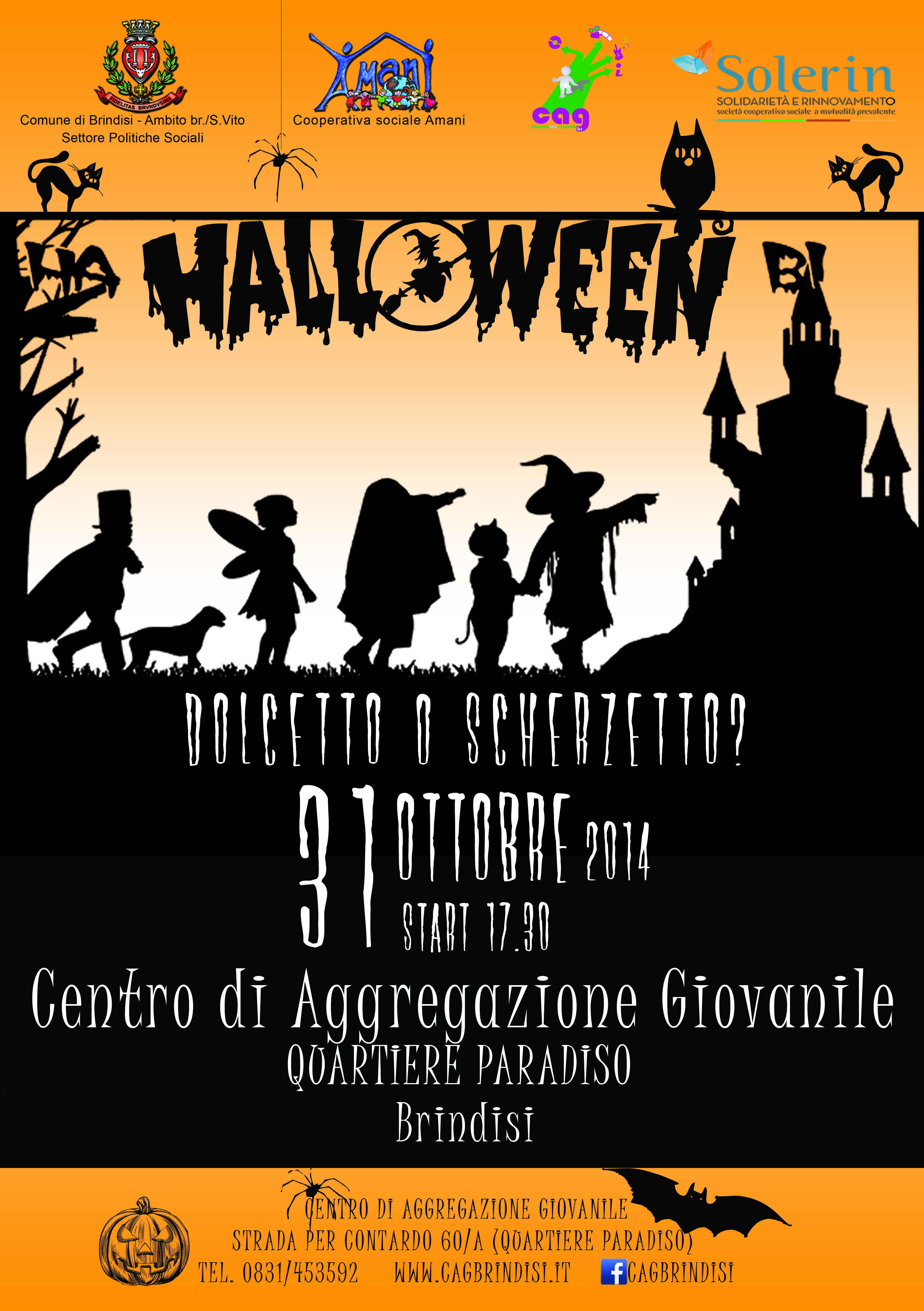 Festa di Halloween al c.a.g. paradiso e alla Casa della Sussidiarietà al Perrino